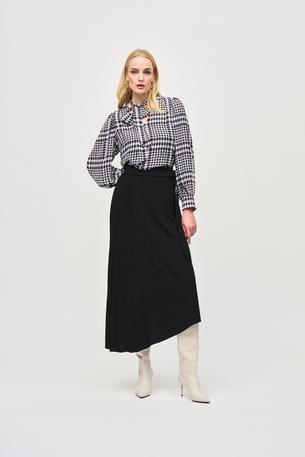 スカート DOUBLE CREPE SKIRT TUXEDO Side Slit Tuxedo Skirt