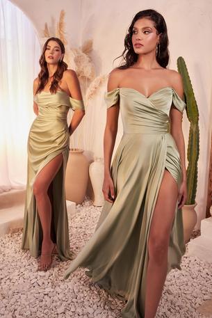 Le Gala Tony Bowls Gold good Satin Halter Maxi Dress