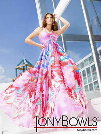 Peacock One Shoulder High Slit Gown 26146 | Jovani