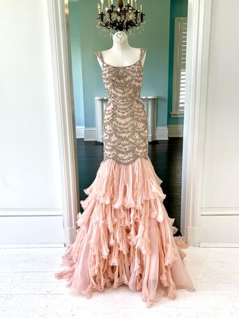 sherri hill pink mermaid prom dress SHERRI HILL - 56058