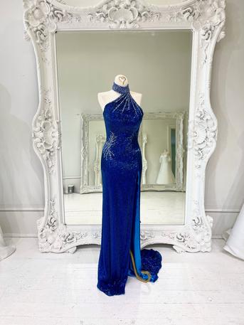 白の女王 - Blue Sapphire Dress Ver.- Cinderella Blue Dazzling Gown Plus Size - Victoria's