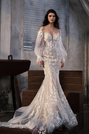 a line long dress design Ever-Pretty Round Neckline Long Sleeve Empire Waist Chiffon Formal Dress